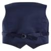 Duoremi Kids Boys Gentlemen Solid Color Vest V Neck Formal Waistcoat for Wedding Birthday Party Navy Blue 16 Years view 2