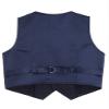 Duoremi Kids Boys Gentlemen Solid Color Vest V Neck Formal Waistcoat for Wedding Birthday Party Navy Blue 16 Years view 4