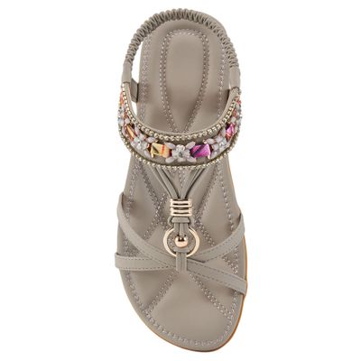 Alicegana Women's Sandals Dressy Flat: Summer Comfortable Shoes Bohemian Casual Beach Walking