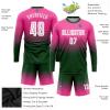 Custom Soccer Jerseys Personalized Round Neck Long Sleeve Shirts Uniform Printed Name Number view 3