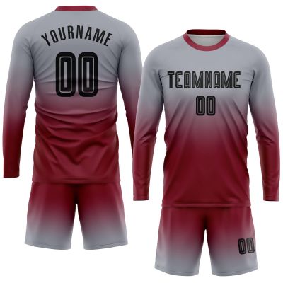 Custom Long Soccer Jerseys and Short Personalized Round Neck Soccer Shirts Uniform Printed Name Number