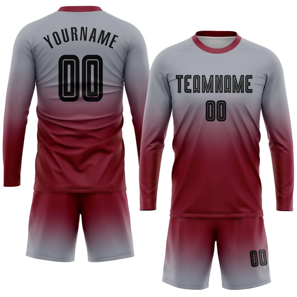 Custom Long Soccer Jerseys and Short Personalized Round Neck Soccer Shirts Uniform Printed Name Number