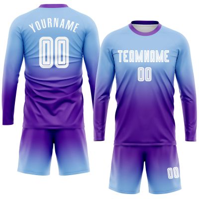 Custom Long Soccer Jerseys and Short Personalized Round Neck Soccer Shirts Uniform Printed Name Number
