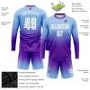 Custom Long Soccer Jerseys and Short Personalized Round Neck Soccer Shirts Uniform Printed Name Number view 3