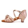 TINRYMX Girls&Women Latin Dance Shoes Silk Ballroom Salsa Tango Professional Performance Practice Dance Shoes, EMD28-DMXGG-DB-Pink-4,US 10.5 view 1