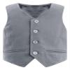 Duoremi Kids Boys Gentlemen Solid Color Vest V Neck Formal Waistcoat for Wedding Birthday Party Gray 16 Years view 1