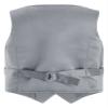 Duoremi Kids Boys Gentlemen Solid Color Vest V Neck Formal Waistcoat for Wedding Birthday Party Gray 16 Years view 2