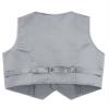 Duoremi Kids Boys Gentlemen Solid Color Vest V Neck Formal Waistcoat for Wedding Birthday Party Gray 16 Years view 4