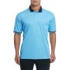 Thapower Men's Polo Referee Shirt Softball & Baseball Official Ref Shirt Umpire Jersey Costume Short Sleeve, Chest Pocket view 1