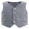 YiZYiF Boy's 4 Button Formal Suit Vest Formal Dress Waistcoat Gentleman Wedding Birthday Party Suits Gray 12 Years view 1