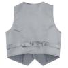 YiZYiF Boy's 4 Button Formal Suit Vest Formal Dress Waistcoat Gentleman Wedding Birthday Party Suits Gray 12 Years view 4