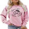 Just a Girl Who Loves Goats Sweatshirt Cute Flower Goat Sweatshirt Women Crewneck Pullover Tops Goat Lover Shirt Gift Pink view 1