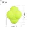 PATIKIL Bounce Reaction Balls, 2 Pack Coordination Ball Agility & Speed Reflex Training Game Sports Ball TPR High Difficulty for Baseball Soccer Softball Basketball, Yellow view 2