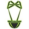 Freebily Men's Leotard Stretch Jumpsuits Bulge Pouch Jockstrap One-Piece Wrestling Singlet Bodysuit Green X-Large view 1