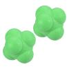 PATIKIL Bounce Reaction Balls, 2 Pack Coordination Ball Agility & Speed Reflex Training Game Sports Ball TPR High Difficulty for Baseball Soccer Softball Basketball, Green view 1