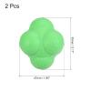 PATIKIL Bounce Reaction Balls, 2 Pack Coordination Ball Agility & Speed Reflex Training Game Sports Ball TPR High Difficulty for Baseball Soccer Softball Basketball, Green view 2