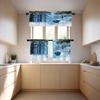 BaoNews Blue White Ball Kitchen Valances for Windows,Merry Christmas Snow Colorful Baubles Blackout Valances Curtains Multilayer Polyester Drapes for Kitchen Bedroom 1 Pack 52X18 Inches view 3