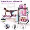 VOPEAK Metal Storage Rack for Yoga Mats, Foam Rollers and Gym Equipment - Home Exercise and Fitness Gear Organizer view 2