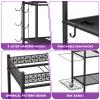 VOPEAK Metal Storage Rack for Yoga Mats, Foam Rollers and Gym Equipment - Home Exercise and Fitness Gear Organizer view 4