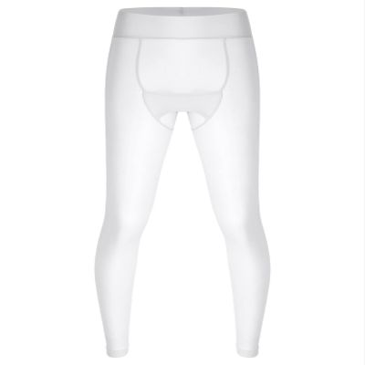 YONGHS Mens Compression Long Pants Leggings Bulge Pouch Tights Trousers Seamless Bottoms Underpants White One Size