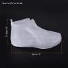 PATIKIL M Reusable Rain Shoe Covers, 1 Pair Silicone Waterproof Non-Slip Overshoes Foldable Galoshes Protectors for Outdoor Men & Women Rain Boots, White view 2