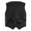 Loloda Kids Boys Adjustable Waistband Button Down Formal Dress Vest Wedding Party Gentleman Waistcoat Black 12 Years view 2