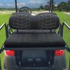 iLSKW Golf Cart Seat Cover PVC Thinck Leathur Rear Seat with Arrow Shape, No Stapler Required for Golf Cart Clubcar Ezgo Yamaha Seat Cover with Brown Stitching view 1
