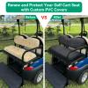 iLSKW Golf Cart Seat Cover PVC Thinck Leathur Rear Seat with Arrow Shape, No Stapler Required for Golf Cart Clubcar Ezgo Yamaha Seat Cover with Brown Stitching view 3