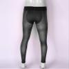 YONGHS Mens Compression Long Pants Leggings Bulge Pouch Tights Trousers Seamless Bottoms Underpants Black One Size view 4