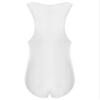 Agoky Men's U Neck Sleeveless Leotard Vest Shirt Oil Bodysuit Sports Wrestling Singlet Jumpsuits White Medium view 4