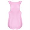 LiiYii Men's High Elastic Fitness Shiny Oil Glossy Silky Bodysuit Slim Sleeveless Jumpsuits Romper Pink Medium view 4