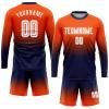 Custom Soccer Jerseys Long Sleeve Shirts and Short Printed Name and Number Personalized Team Jerseys view 1