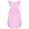 Agoky Men's U Neck Sleeveless Leotard Vest Shirt Oil Bodysuit Sports Wrestling Singlet Jumpsuits Pink Medium view 4