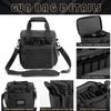 VEAGIA Range Bag,Pistol Case,Soft Gun Case Range Bags For Handguns And Ammo Safe Lockable Double Layer Explosion Proof Zipper That Multi Pistol Carrying Bags (Black 1.0) view 3