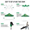 ABLEM8CANOPY Lemonade Stand Canopy 10x10 Aluminum Frame Polyester Top, Pop Up Canopy for Vendor Beverage Booth, Outdoor Canopy Tent for Food Vendor view 4