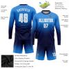 Custom Soccer Jerseys and Short with Pocket Personalized Round Neck Long Sleeve Shirts Uniform Printed Name Number view 3