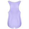 Agoky Men's U Neck Sleeveless Leotard Vest Shirt Oil Bodysuit Sports Wrestling Singlet Jumpsuits Purple X-Large view 4