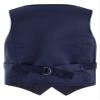 Sywiyi Men's Suit Vest Business Formal Dress Waistcoat Solid Color Button Down Vest for Tuxedo Suit Navy Blue 16 Years view 2