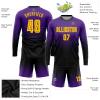 Custom Soccer Jerseys and Short with Pocket Personalized Round Neck Long Sleeve Shirts Uniform Printed Name Number view 3