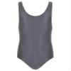 Agoky Men's U Neck Sleeveless Leotard Vest Shirt Oil Bodysuit Sports Wrestling Singlet Jumpsuits Dark Grey X-Large view 3