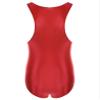 Agoky Men's U Neck Sleeveless Leotard Vest Shirt Oil Bodysuit Sports Wrestling Singlet Jumpsuits Red X-Large view 4