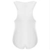 LiiYii Men's High Elastic Fitness Shiny Oil Glossy Silky Bodysuit Slim Sleeveless Jumpsuits Romper White Medium view 4