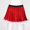 Alvivi Women's Faux Fur Trim Mini Miss Santa Claus Tutu Skirt Skater Dance A-line Flared Skirts Flared Skirts XX-Large view 4