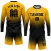 Custom Soccer Jerseys and Short with Pocket Personalized Round Neck Long Sleeve Shirts Uniform Printed Name Number view 1