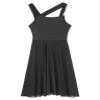 Moggemol Women's Lyrical Ballet Dance Dress Camisole Leotard Tulle Skirt Modern Dance Costume Dancewear Black Medium view 3