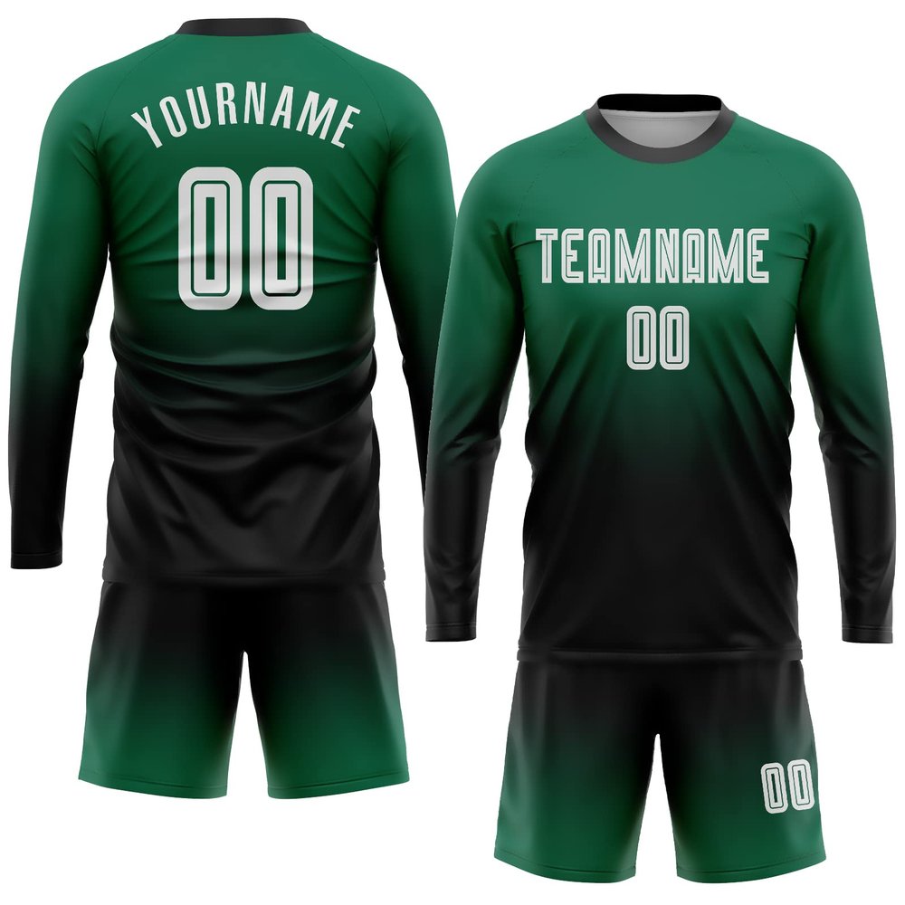 Custom Soccer Jerseys Any - Long Sleeve Soccer Shirts for Men Boys Adult Personalized Soccer Uniform Set