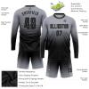 Custom Soccer Jerseys and Short with Pocket Personalized Round Neck Long Sleeve Shirts Uniform Printed Name Number view 3