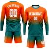 Custom Soccer Jerseys Personalized Round Neck Long Sleeve Shirts Uniform Printed Name Number view 1