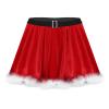 Alvivi Women's Faux Fur Trim Mini Miss Santa Claus Tutu Skirt Skater Dance A-line Flared Skirts Flared Skirts Large view 1