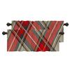 BaoNews Red Gray Modern Plaid Kitchen Valances for Windows,Black Rhombus Scottish Tartan Blackout Valances Curtains Multilayer Polyester Drapes for Kitchen Bedroom 2 Pack 52X16 Inches view 1